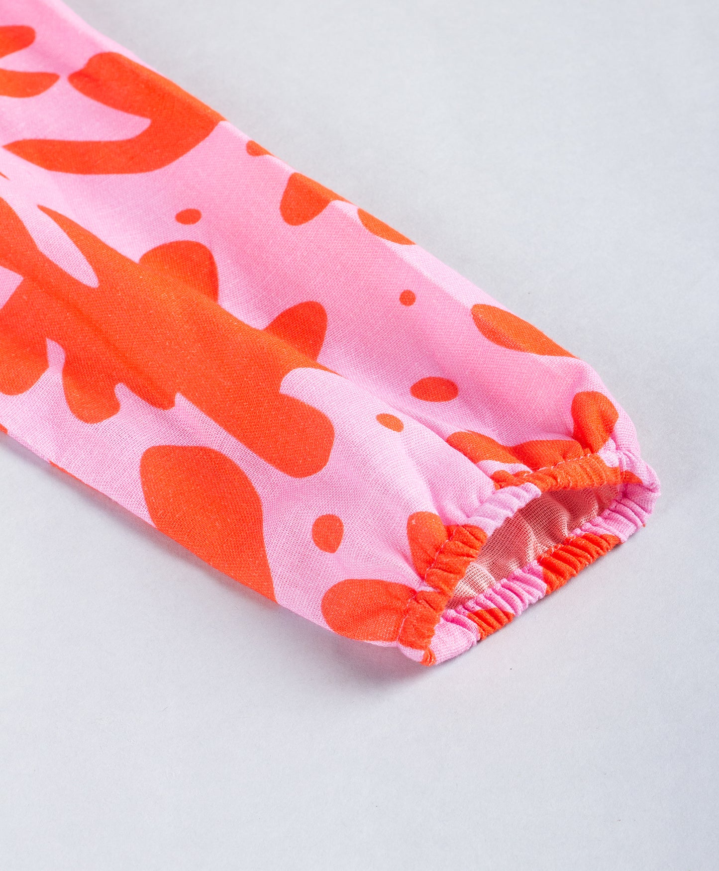 PINK RED GEOMETRIC PRINT TOP