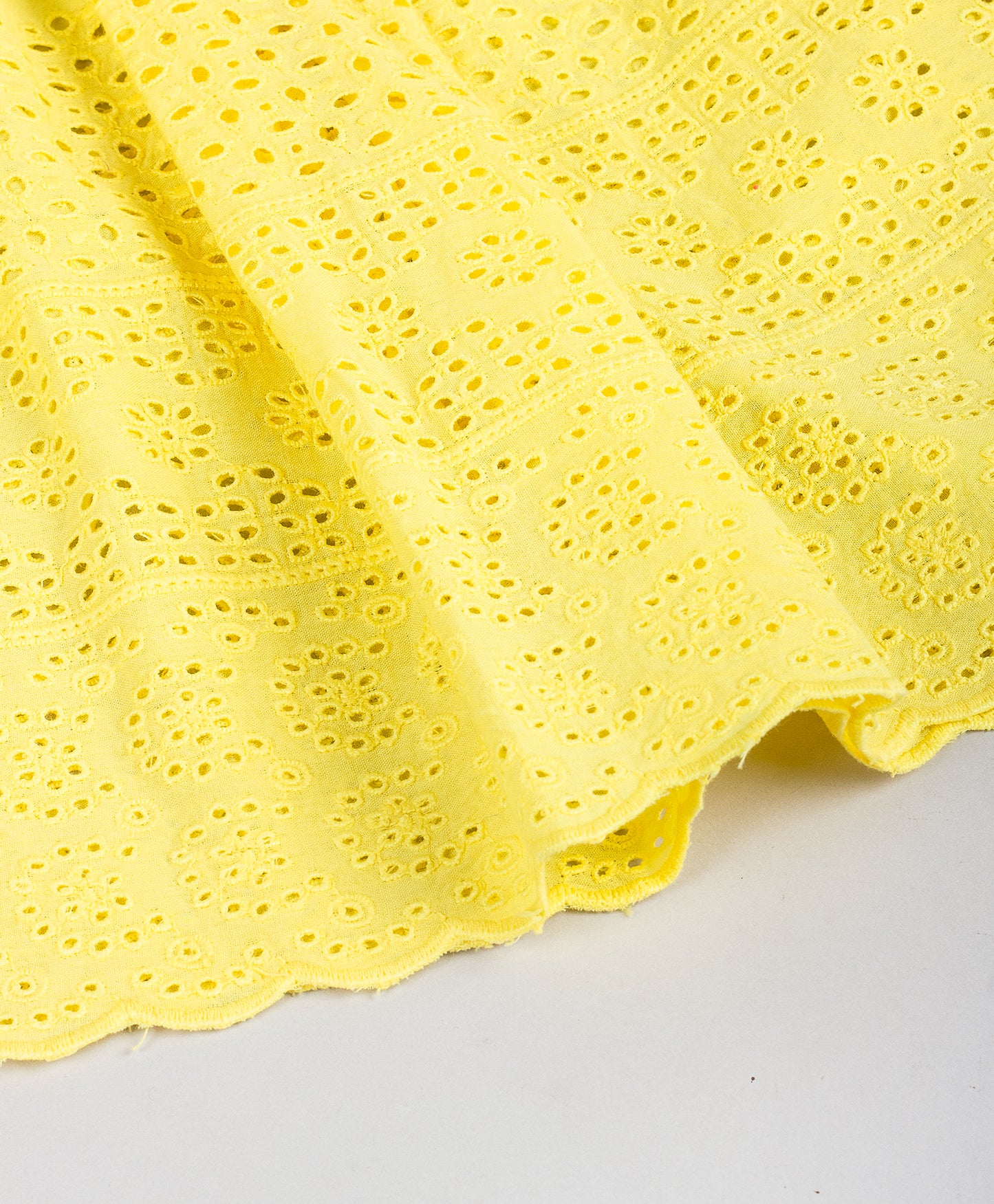YELLOW SCHIFFLI INFANT DRESS