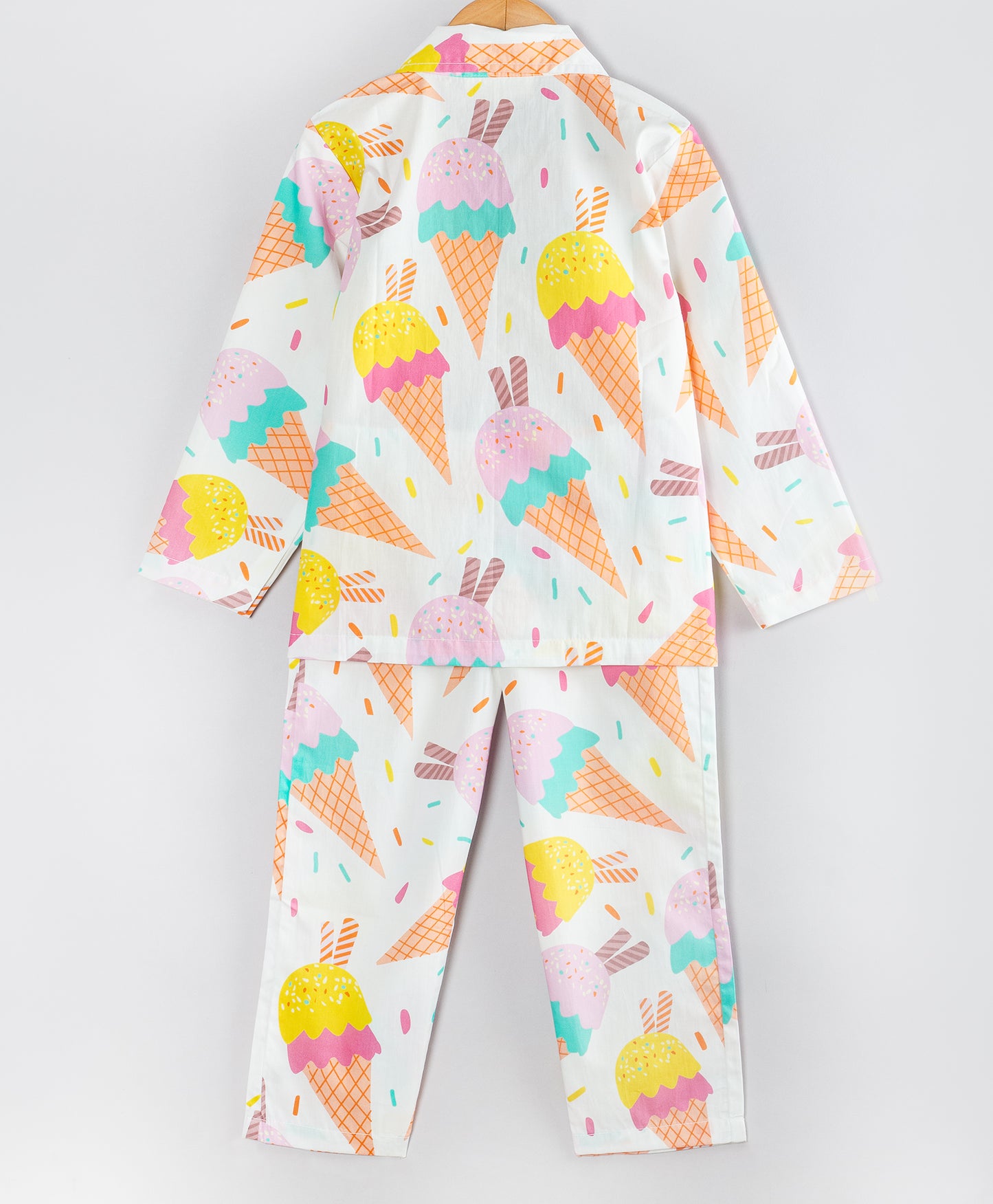 ICECREAM PRINT COTTON FULL SLEEVES NIGHTSUIT