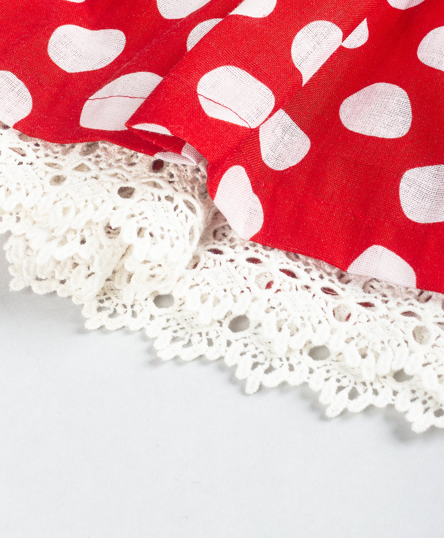RED WHITE DOT PRINT CHRISTMAS DRESS
