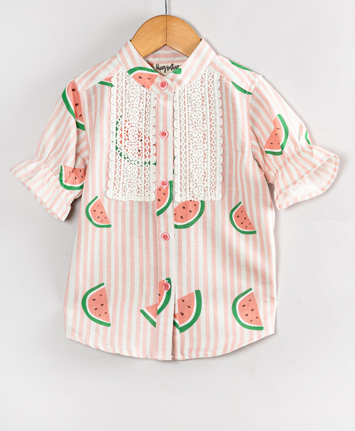 WATERMELON ON STRIPE PRINT TOP