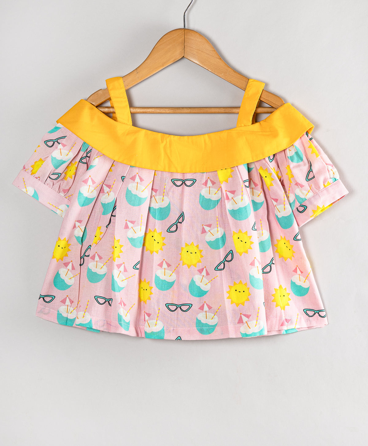 SUNNY DAY PRINT TOP WITH SHOULDER STRAPS