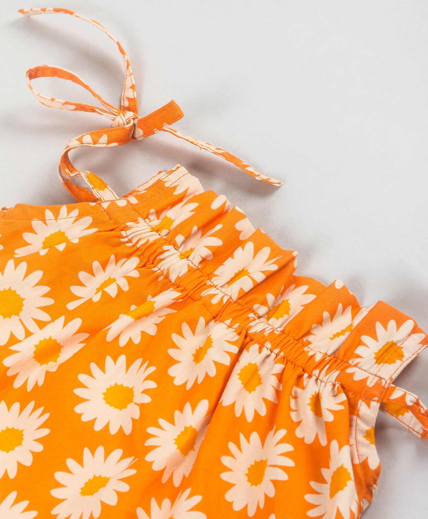 ORANGE SUNFLOWER PRINT DRESS