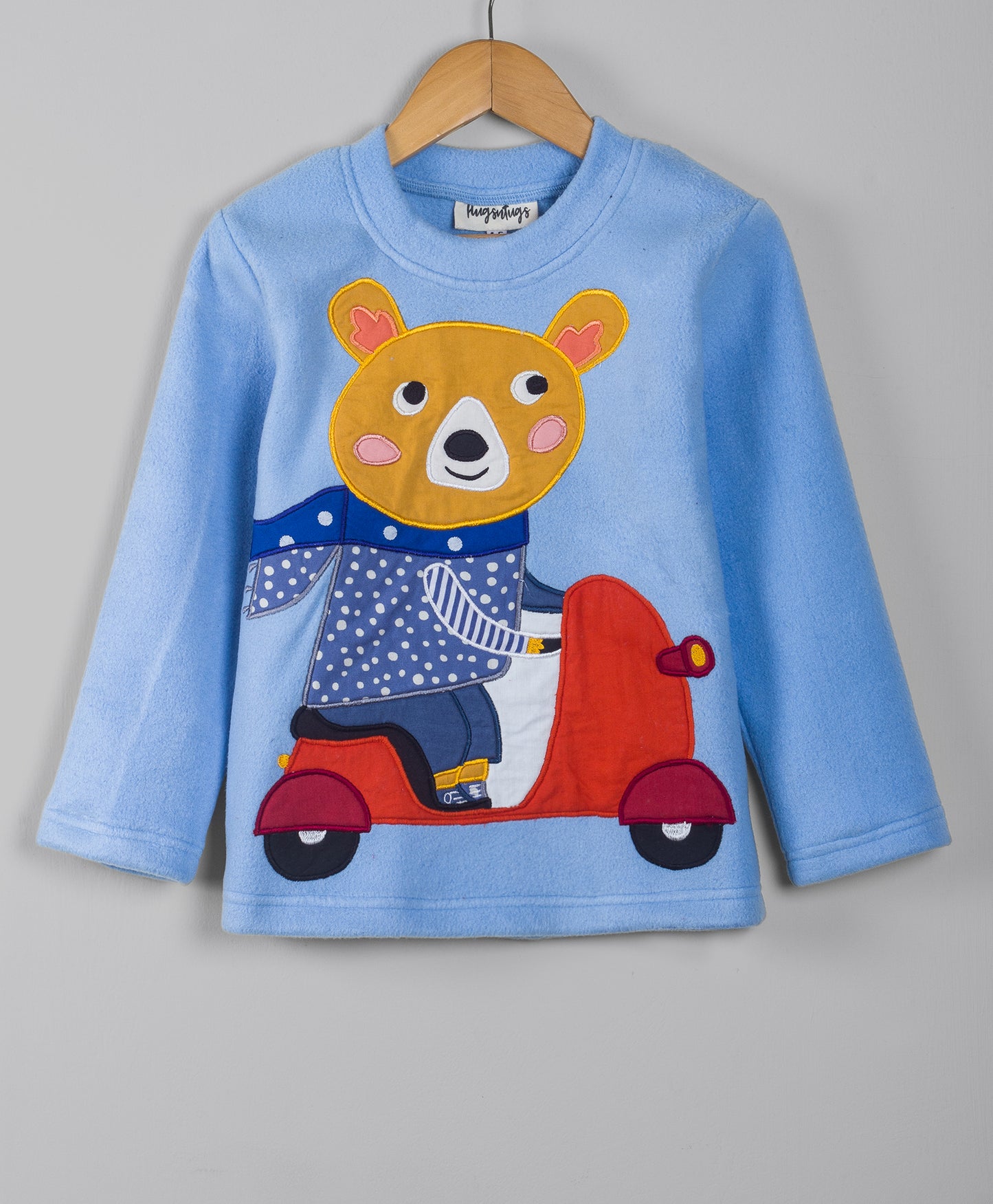 SCOOTER BEAR PATCH FLEECE SET
