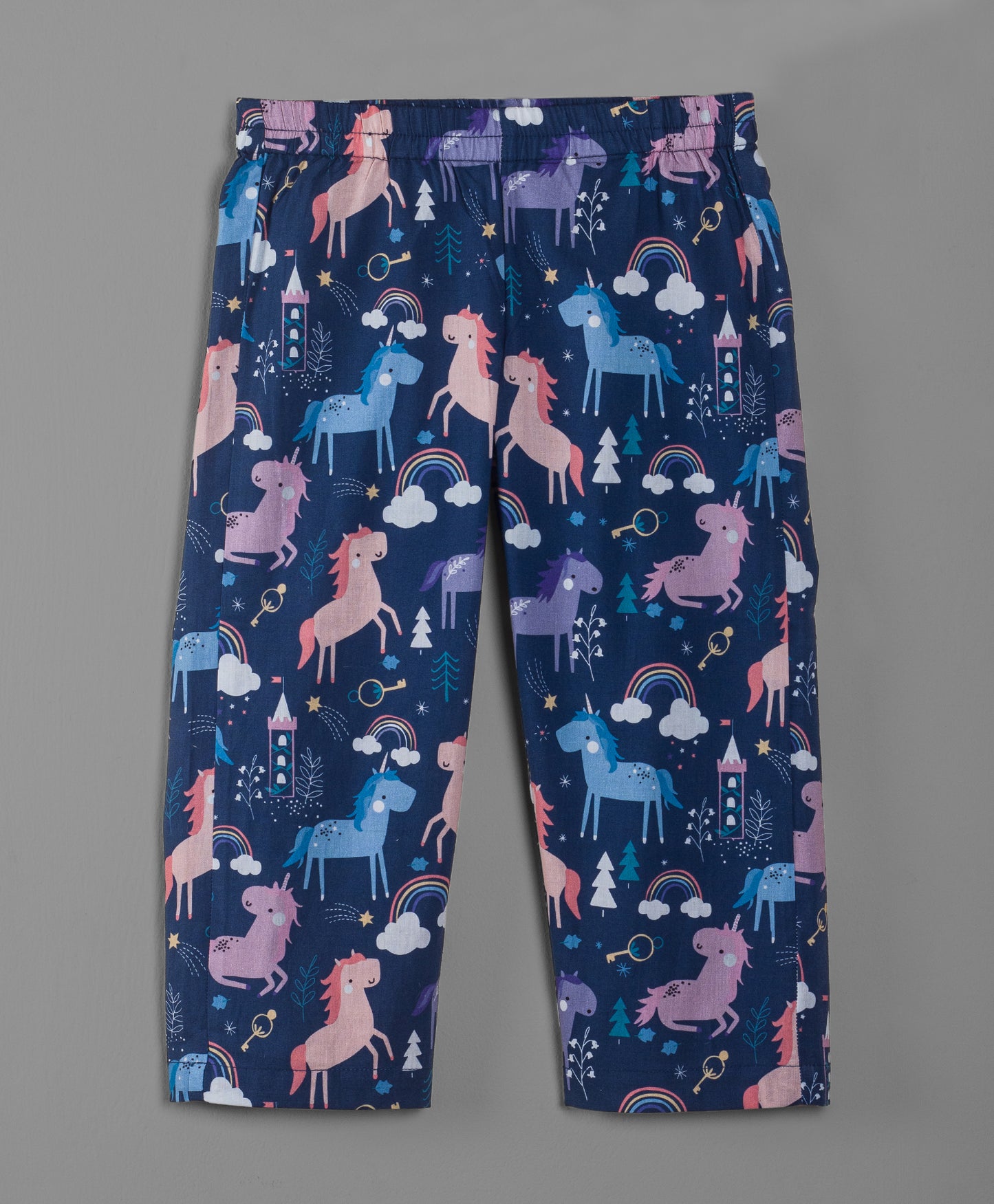 NAVY UNICORN PRINT NIGHTSUIT