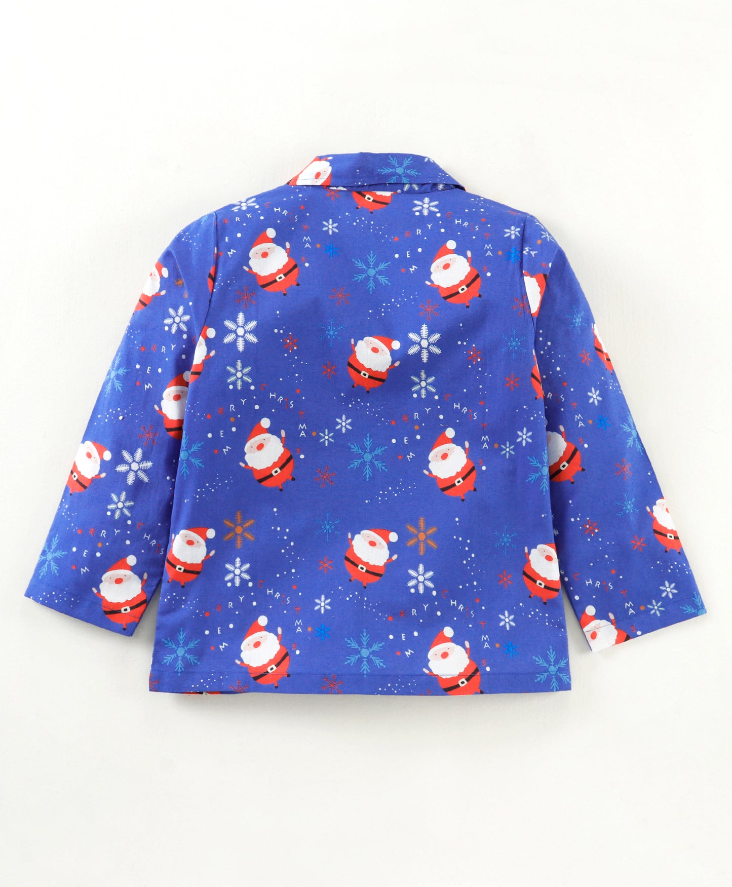 SANTA PRINT NIGHTSUIT ROYAL BLUE