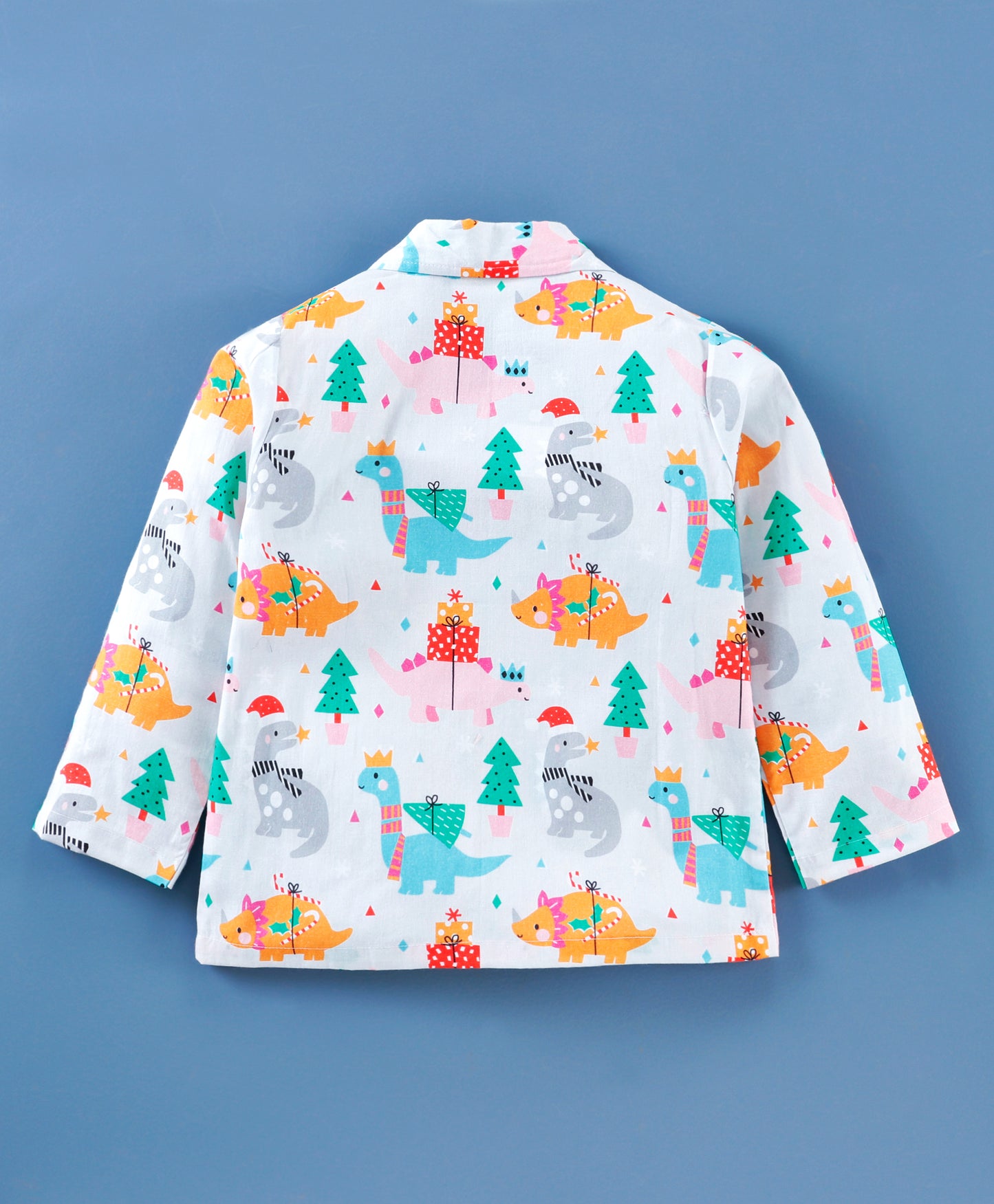 Dino and the Christmas tree print nightsuit