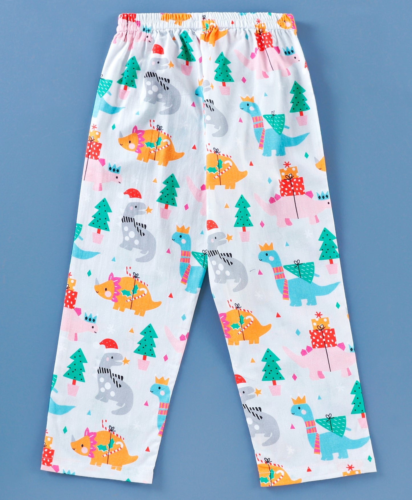 Dino and the Christmas tree print nightsuit