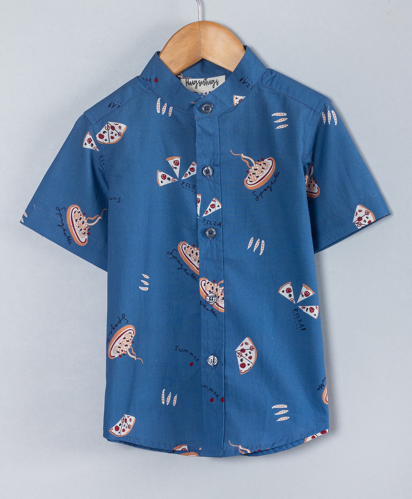 PIZZA PRINT BOYS SHIRT