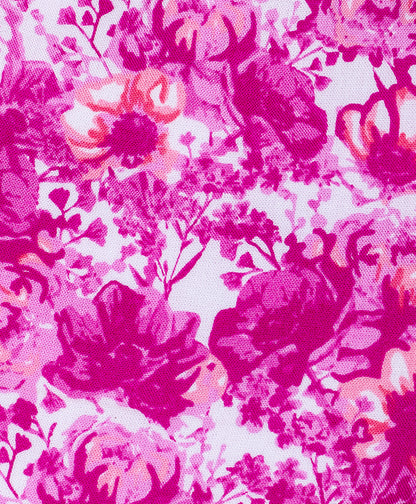 Pink floral print shorts