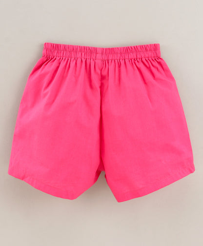 Hot Pink Solid shorts