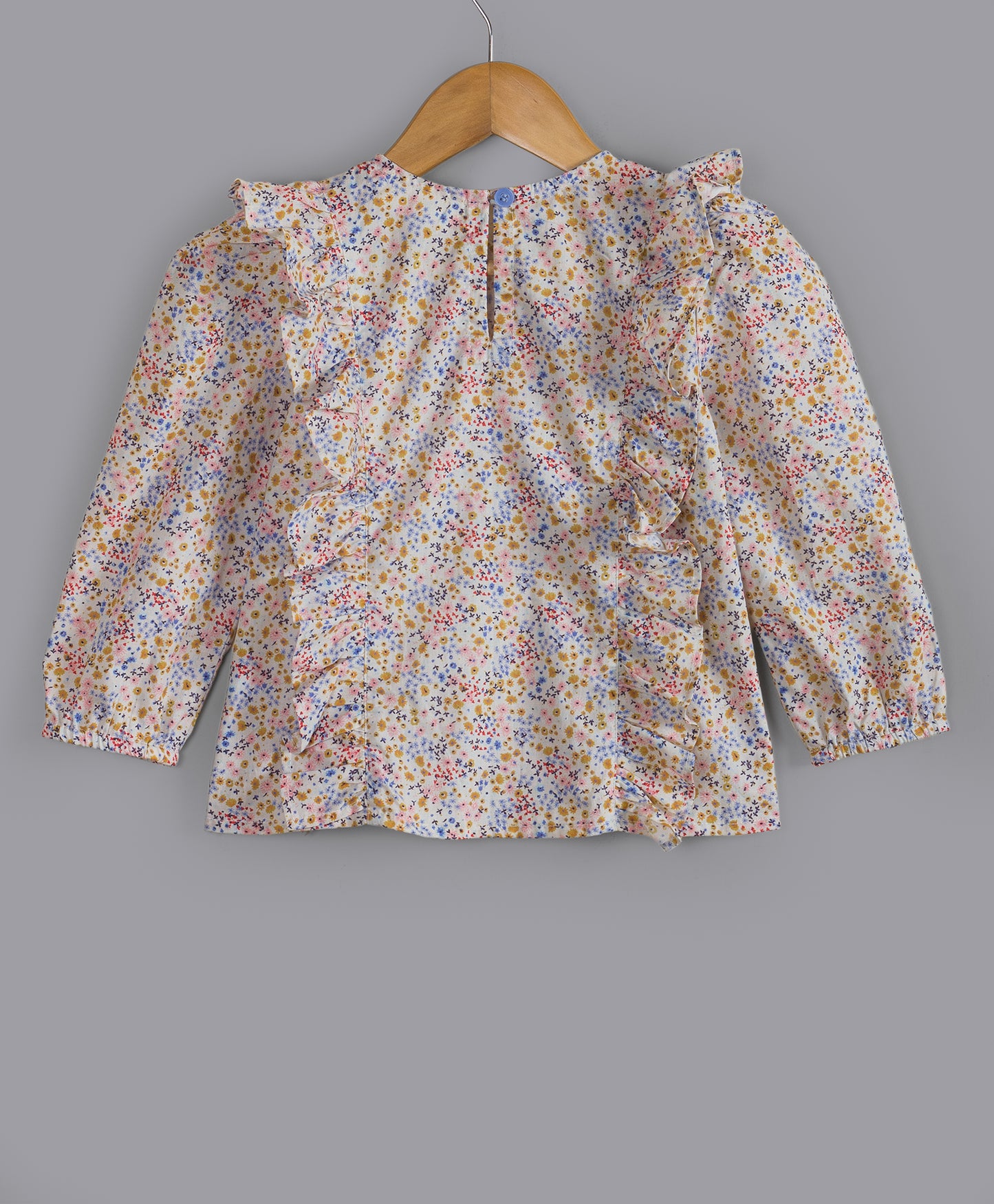 DITSY FLORAL FULL SLEEVES TOP WITH ROUND NECK