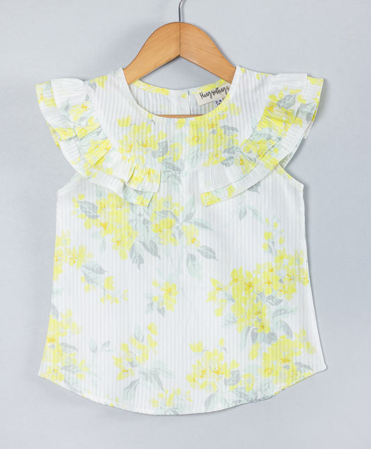 PASTEL YELLOW FLORAL TOP