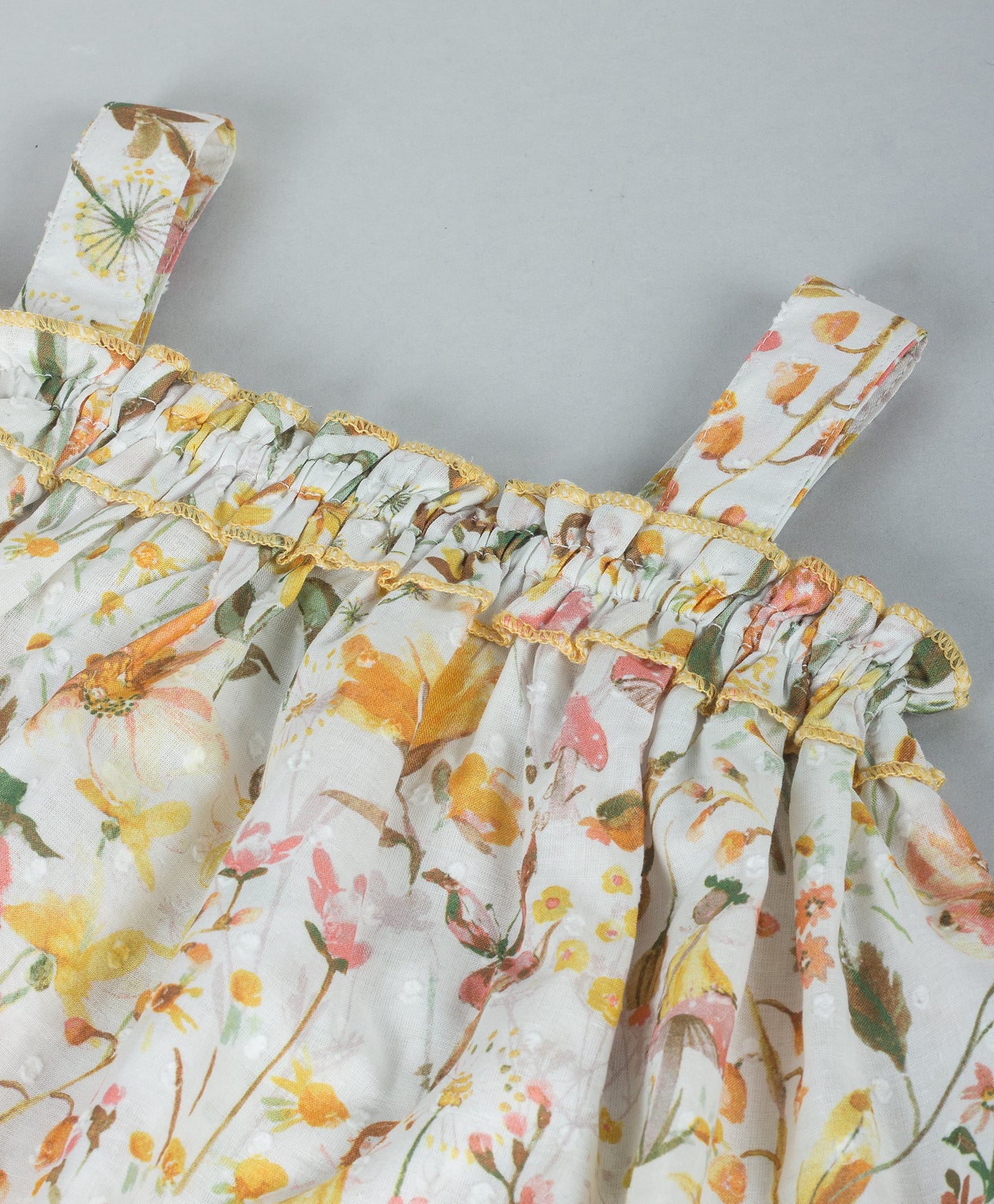 DAINTY FLORAL PRINT SWISS DOBBY TOP