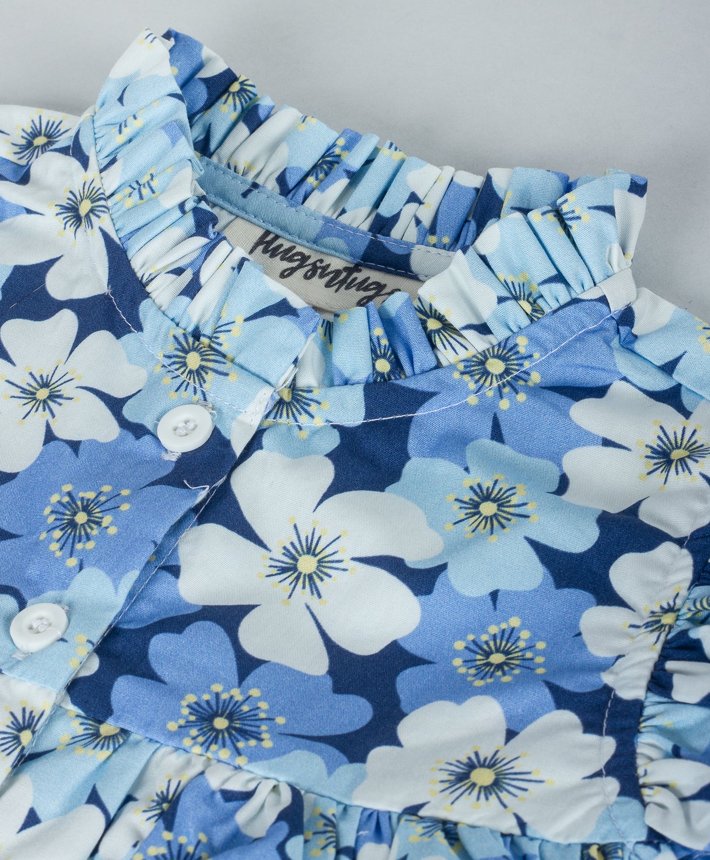 BLUE HIBISCUS ALL OVER PRINT TOP