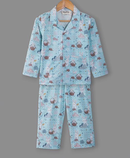 BUNNY AND BASKET PRINT NIGHTSUIT