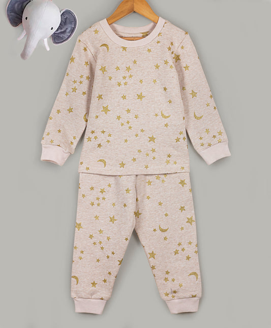 Moon and star gold print tracksuit