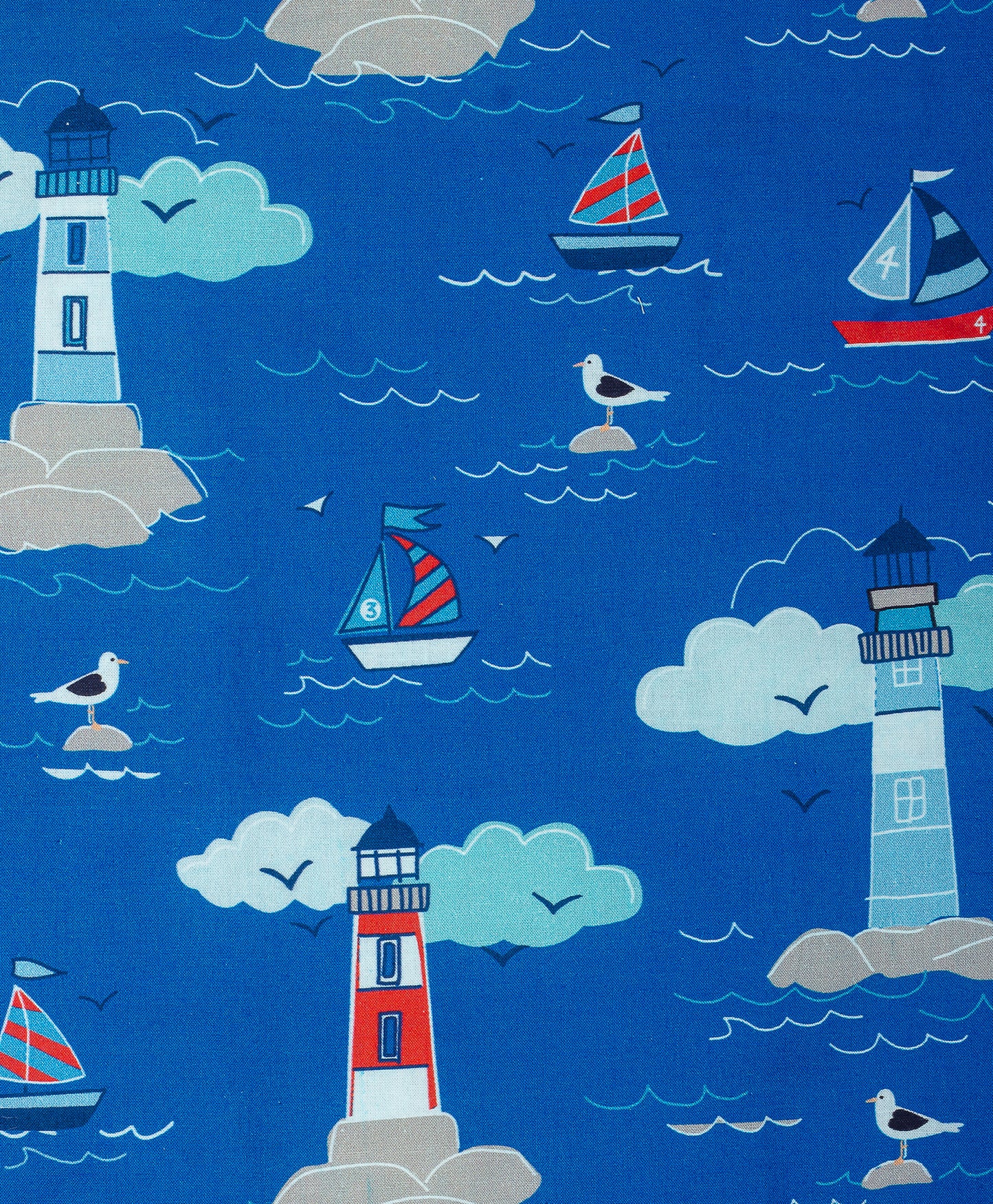 SHIP AND LIGHTHOUSE PRINT COT SET