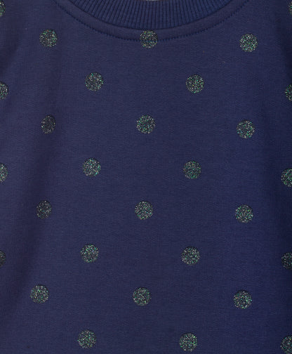 Navy tracksuit with all over glitter dots
