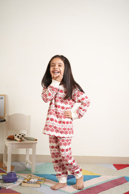All over snowflake print tracksuit
