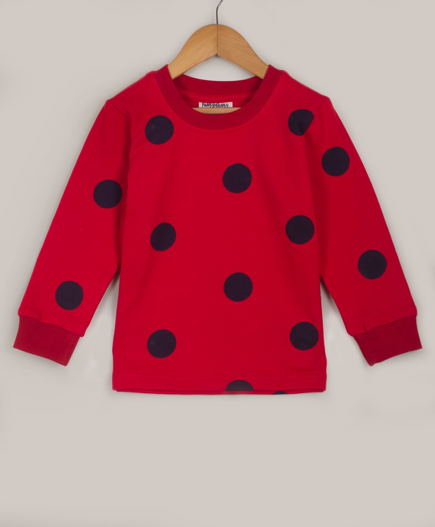 Red and Black polka dot print tracksuit
