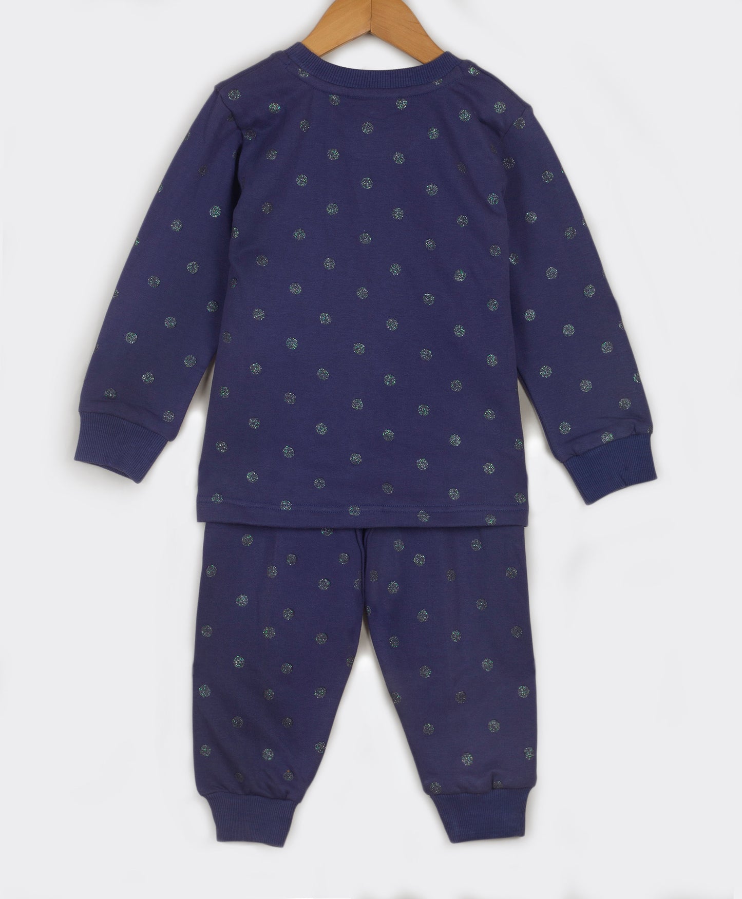 Navy tracksuit with all over glitter dots