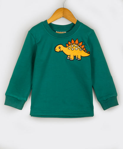 Green Dino embroidery tracksuit