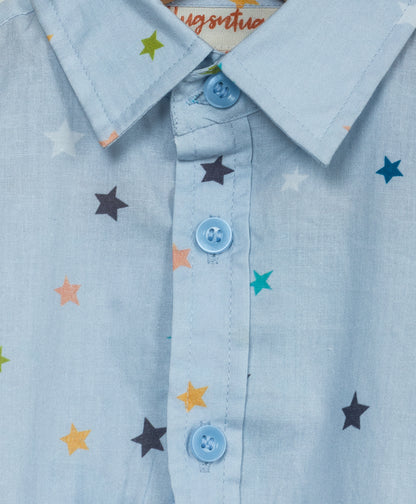 star print shirt onesie