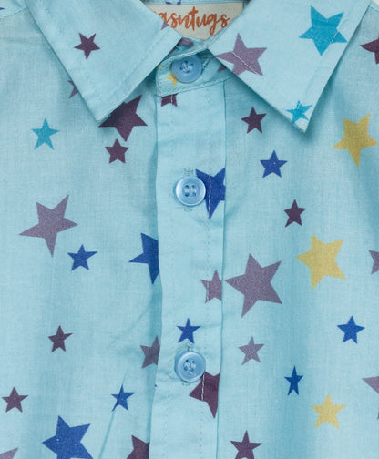 big star print shirt onesie