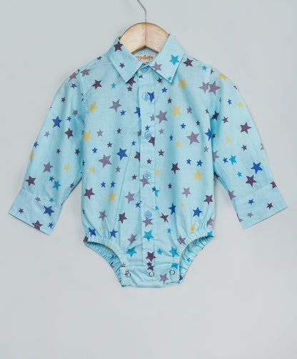 big star print shirt onesie