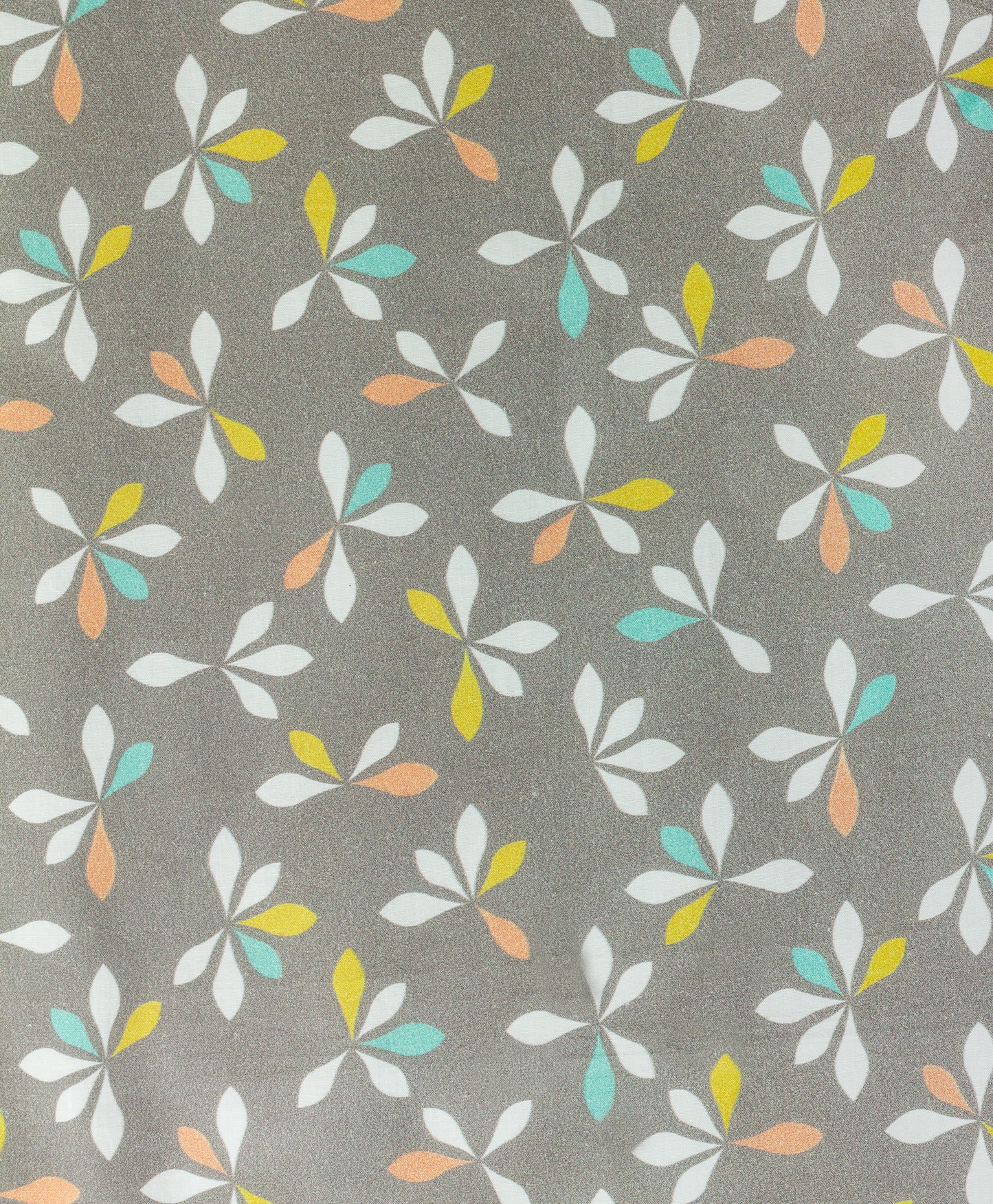 grey multi flower print cot sheet