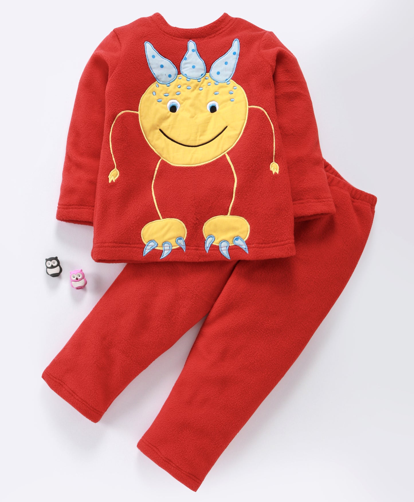Red Monster Patchwork fleece set