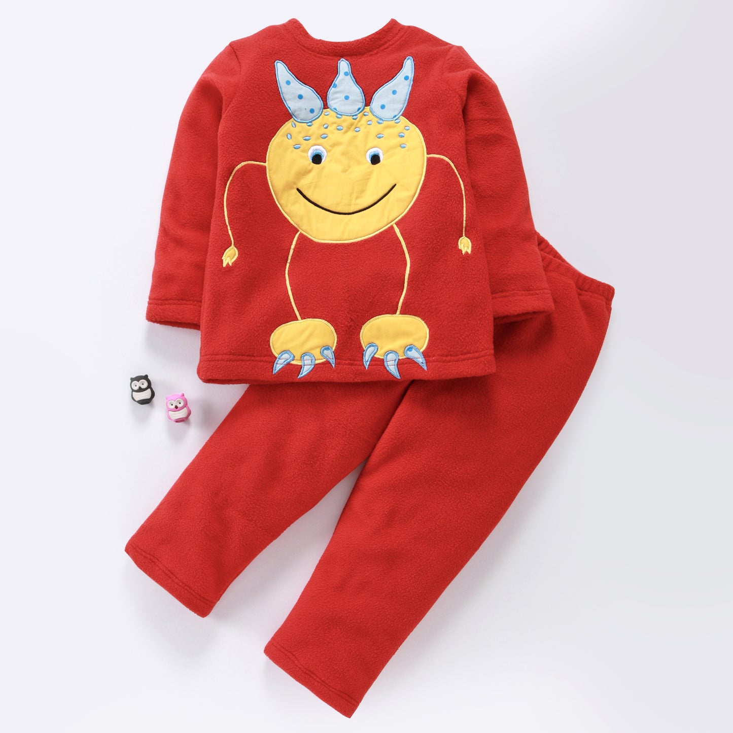 Red Monster Patchwork fleece set
