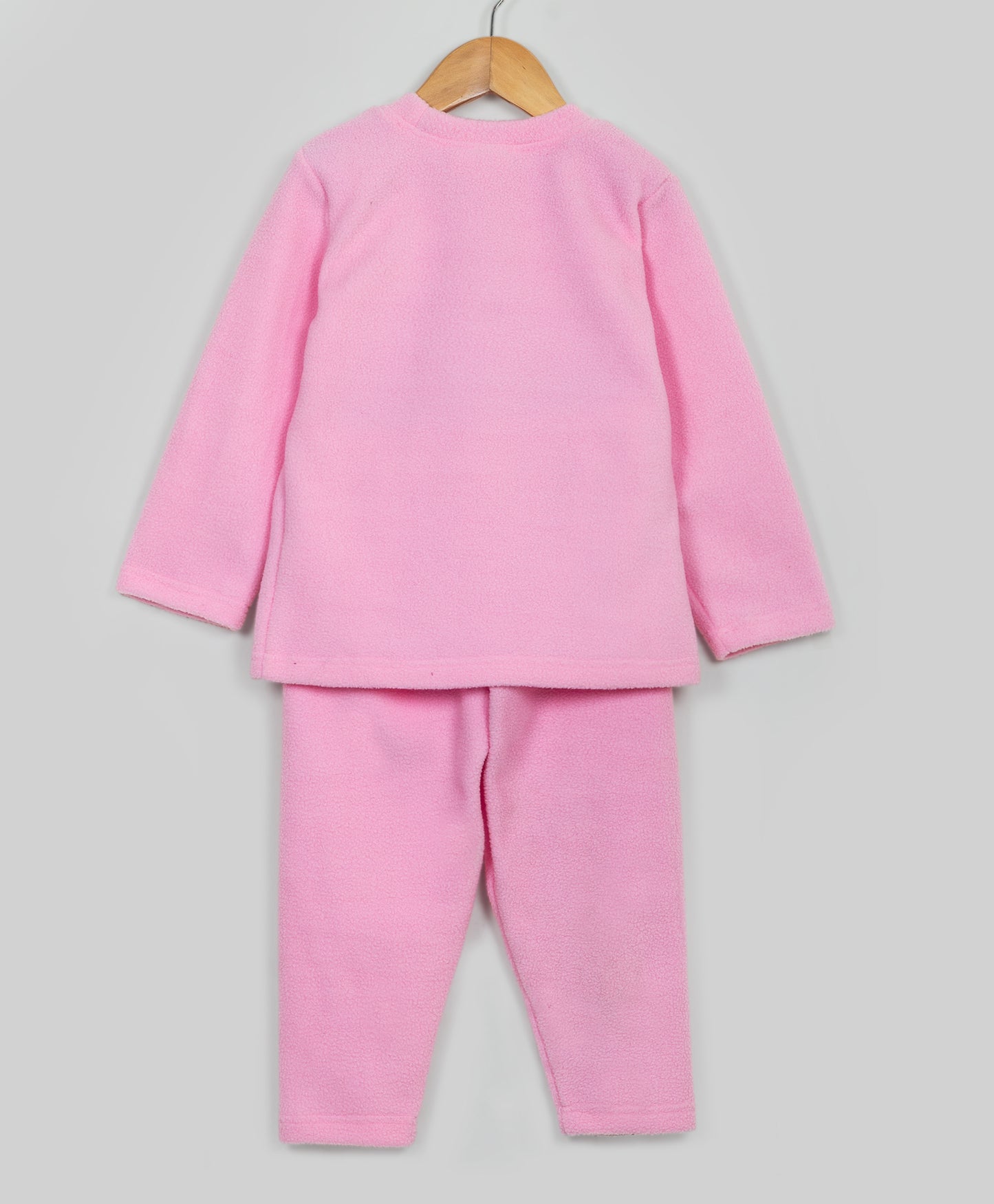 Soft pink unicorn patchwork fleece set