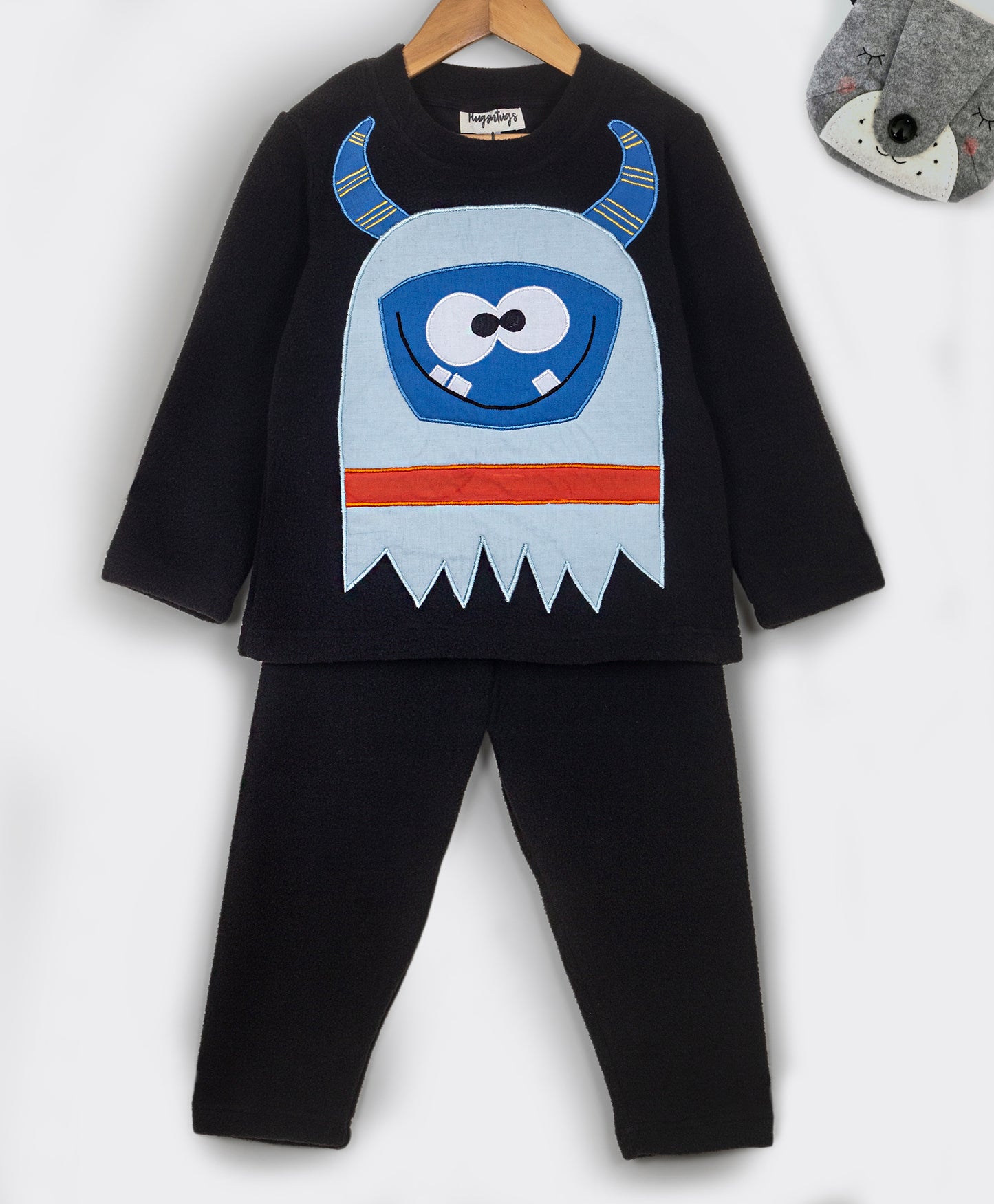 Monster patchwork fleece set