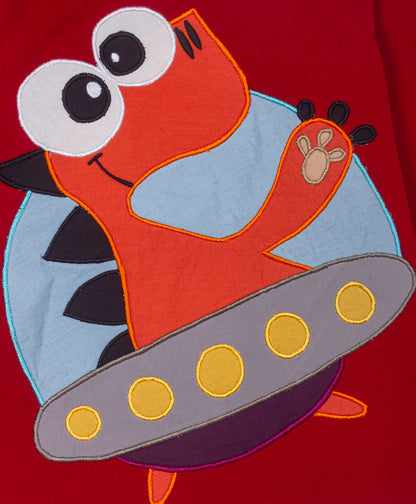 Dino patchwork fleece set