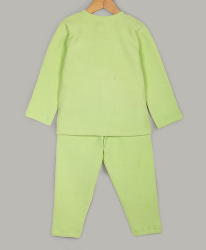 Rainbow patchwork fleece set