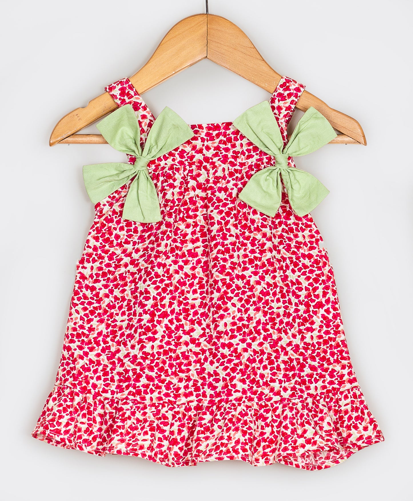 red floral infant coordinate with contrast underpants