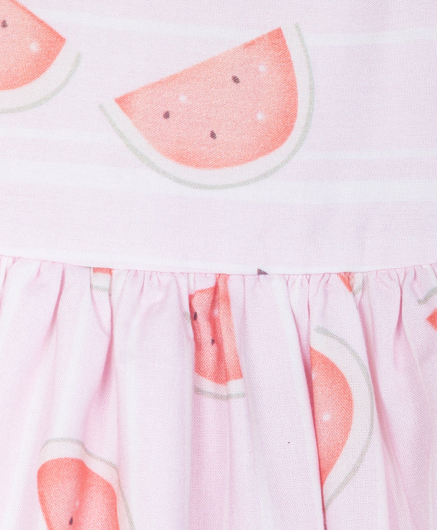 WATERMELON PRINT STRAPPY TOP WITH SOLID WHITE SHORTS