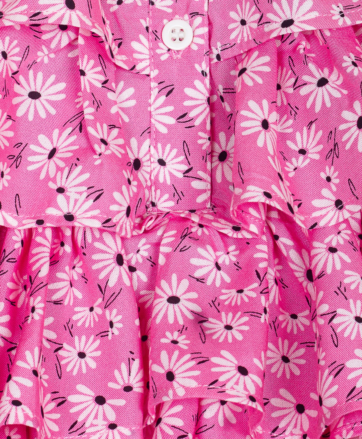 Pink daisy print infant dress