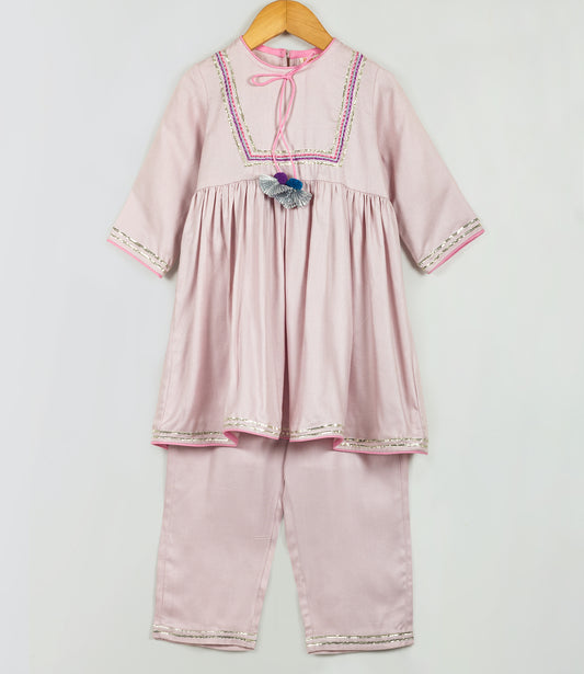 light  pink kurta set