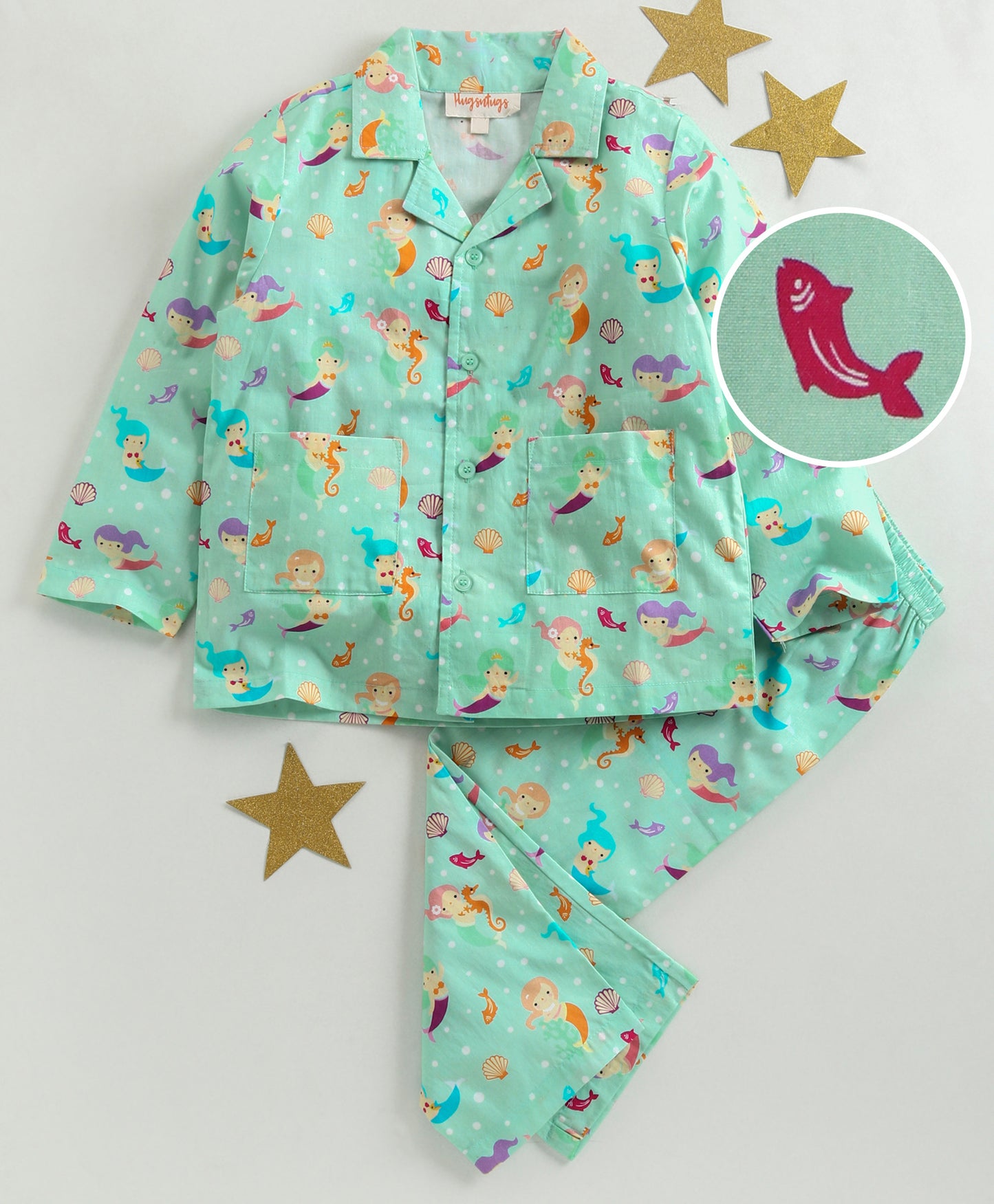 MERMAID AND SEA LIFE PRINT NIGHTSUIT