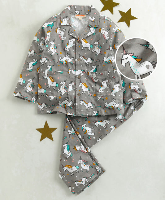 UNICORN AND STARS PRINT NIGHTSUIT