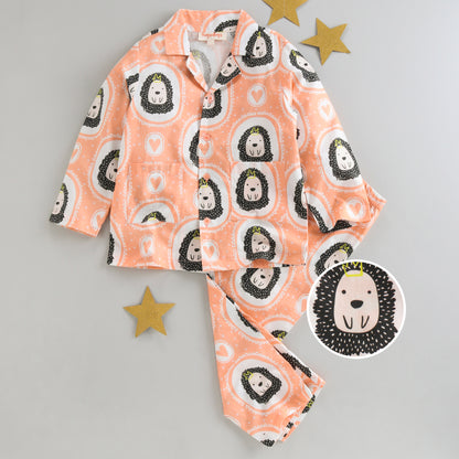 Hedgehog print Nightsuit