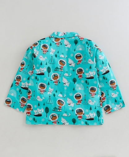 GIRL AND LAMB PRINT NIGHTSUIT