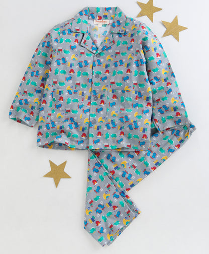MULTI COLOR LITTLE DINO PRINT NIGHTSUIT