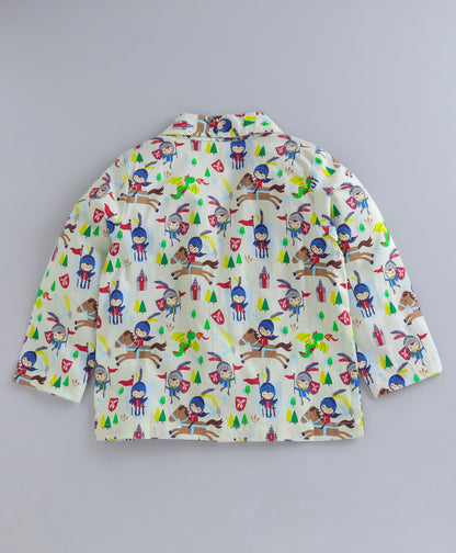 KNIGHT AND HORSE PRINT NIGHTSUIT