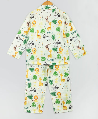 jungle wild and free print nightsuit
