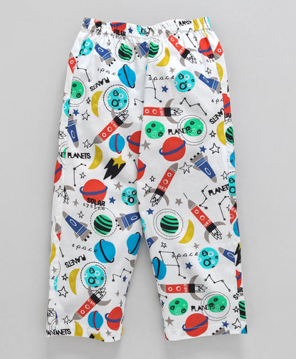 ROCKET AND SPACE PRINT NIGHTSUIT