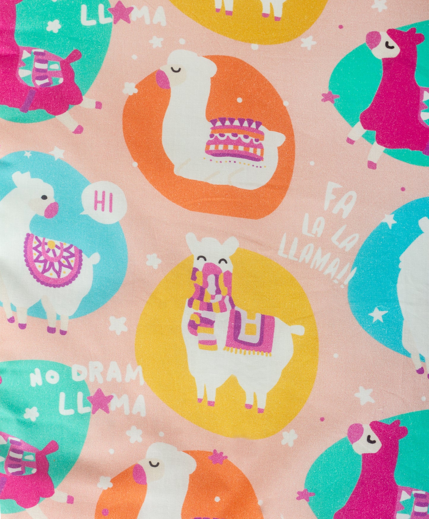 llama print AC quilt with multi geometric print lining print